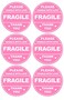 Poskornwel 2 inch 150PCS Pink Fragile Handle with Love Labels Stickers Shipping Mailing Cartons Envelops Adhesive Labels