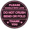 Poskornwel 2 inch 300 PCS Black Round Do Not Crush Bend or Fold Handle with Love Labels Stickers Shipping Mailing Cartons Envelops Adhesive Labels
