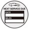 Poskornwel 2 inch Black 102 PCS Next Service Due Static Cling Labels Easy Remove Oil Change Stickers Static Cling Windshield Labels