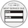 Poskornwel 2 inch Black 102 PCS Next Service Due Static Cling Labels Easy Remove Oil Change Stickers Static Cling Windshield Labels