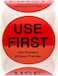 SBLABELS 2 Round Use First Stickers 500 Red Removable Circle LabelsTrilingual Small Business Sticker 2 Inch Use 1st LabelMade in The USA