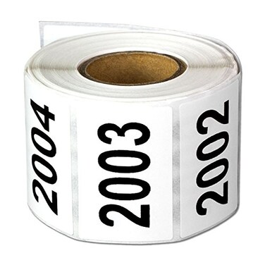 OfficeSmartLabels 20012500 Consecutive Number Labels 1 x 15 inch White 500 Labels 2001 to 2500 Number Sequence Stickers for Inventory Shipping Distribution OR Manufacturing