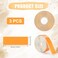 PEUTIER 3 Rolls Label Maker Tape for Phomemo D30 Label Printer Machine 12mm x 40mm Thermal Paper Stickers Waterproof Self Adhesive Label Tape Replacement for Home Office School Files Orange