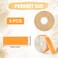 PEUTIER 3 Rolls Label Maker Tape for Phomemo D30 Label Printer Machine 12mm x 40mm Thermal Paper Stickers Waterproof Self Adhesive Label Tape Replacement for Home Office School Files Orange