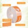 PEUTIER 3 Rolls Label Maker Tape for Phomemo D30 Label Printer Machine 12mm x 40mm Thermal Paper Stickers Waterproof Self Adhesive Label Tape Replacement for Home Office School Files Orange