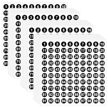 Hariendny 30 PCS 1100 Consecutive Number Stickers Vinyl Number Stickers Labels 04 Inch Mini SelfAdhesive Number Labels Small Round Removable Numbered Label for Storage Classification Boxes Locker