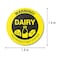 TUCO DEALS 300 Labels Dairy Allergen Allergy Warning Stickers 15 inch Circle Dots Dairy Allergies Food Advisory Allergens Warning Deli Restaurant Bakery Packaging Sticker Pack Allergy Alert Labels
