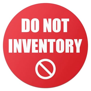 OfficeSmartLabels 300 Labels Do Not Inventory Stickers for Quality Control Inventory Warehouse Receiving 2 inch Round Red 1 Pack