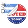 OfficeSmartLabels 300 Labels I Voted Today Stickers with American Flag 2 inch Round Circle Dot I Voted Stickers Red White Blue Fabric Friendly Pressure Sensitive SelfAdhesive