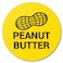 OfficeSmartLabels 300 Labels 1 Pack Peanut Butter Labels 15 inch Circle Dot Yellow Peanut Butter Stickers for Grocery StoresHomemade Peanut ButterFood Package Labels or Allergens Warning