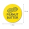 OfficeSmartLabels 300 Labels 1 Pack Peanut Butter Labels 15 inch Circle Dot Yellow Peanut Butter Stickers for Grocery StoresHomemade Peanut ButterFood Package Labels or Allergens Warning