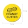 OfficeSmartLabels 300 Labels 1 Pack Peanut Butter Labels 15 inch Circle Dot Yellow Peanut Butter Stickers for Grocery StoresHomemade Peanut ButterFood Package Labels or Allergens Warning