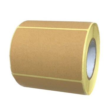 TownStix 300 Pack 3 x 2 Kraft Brown Natural Labels Stickers Roll