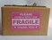 Poskornwel 3x45 100 PCS Pink Fragile Handle with Love Labels Thank You Stickers Shipping Mailing Cartons Envelops Adhesive Labels
