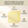 ericotry 5 Sheets 1050PCS Labels Blank White Small Round Circle Essential Oil Bottle Cap Top Labels Stickers Perfect for Roller Bottles Sample Vials White
