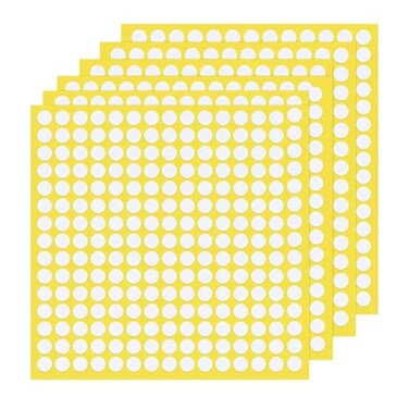 ericotry 5 Sheets 1050PCS Labels Blank White Small Round Circle Essential Oil Bottle Cap Top Labels Stickers Perfect for Roller Bottles Sample Vials White