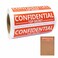 Top label 500 Pcs Confidential StickersFile Handling Instructions Stickers Labels for Office Business Envelopes4x1 InchesRollRed