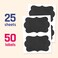 TownStix 50Pack Chalkboard Labels Stickers Erasable and Reusable Cloud Design 6 x 4