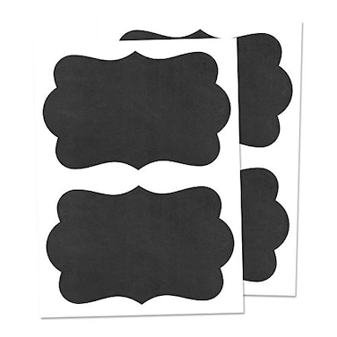 TownStix 50Pack Chalkboard Labels Stickers Erasable and Reusable Cloud Design 6 x 4