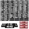 Vantasii 90 PCS Magnetic Toolbox Labels 82 PrePrinted 8 Blanks Large Size Tool Chest Organizer Labels Strong Magnetic Easy to Read Printing Fits All Brands of Steel Tool Box Drawers Black 35 x 1