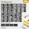 Vantasii 90 PCS Magnetic Toolbox Labels 82 PrePrinted 8 Blanks Large Size Tool Chest Organizer Labels Strong Magnetic Easy to Read Printing Fits All Brands of Steel Tool Box Drawers Black 35 x 1