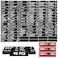 Vantasii 90 PCS Magnetic Toolbox Labels 82 PrePrinted 8 Blanks Large Size Tool Chest Organizer Labels Strong Magnetic Easy to Read Printing Fits All Brands of Steel Tool Box Drawers Black 35 x 1