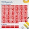 Vantasii 90 PCS Magnetic Toolbox Labels 82 PrePrinted 8 Blanks Large Size Tool Chest Organizer Labels Strong Magnetic Easy to Read Printing Fits All Brands of Steel Tool Box Drawers Red 35 x 1