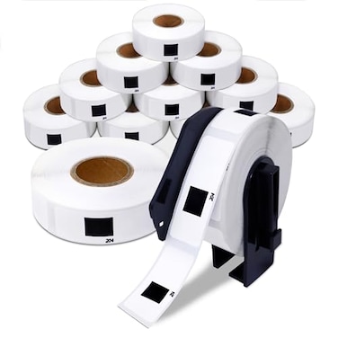 Aegis Adhesives Replacement for Brother DK1204 12 Rolls 4800 Total 066 X 21 Direct Thermal Address Labels with Reusable Frame Compatible with QL Printers QL800 QL810W QL820NWB