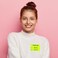 aleplay Aleplay Visitor Pass Stickers Name Identification Tag Labels Writable 23 Inch Fluorescent Yellow 300 Stickers Per Roll10 Rolls