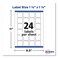 Avery 22805 Square Permanent Labels 112Inch x112Inch 600PK WE