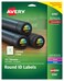 Avery Glossy Clear Round Labels 1625 Diameter Pack of 500 Make Custom Stickers 6582
