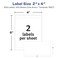 Avery Printable AllPurpose Removable Labels 2 x 4 Customizable Blank White Labels Write or Print Great for Organization Projects 2 Packs 200 Total 7827