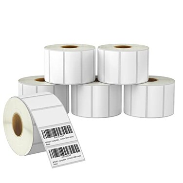 BETCKEY 2 x 15 51 mm x 38 mm UPC Barcode Address Labels Compatible with Zebra Rollo Label PrinterPremium Adhesive Perforated 6 Rolls 6000 Labels