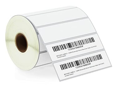 BETCKEY 4 x 1 102 mm x 25 mm Multipurpose Labels Compatible with Zebra Rollo Label PrinterPremium Adhesive Perforated 1 Rolls 1375 Labels