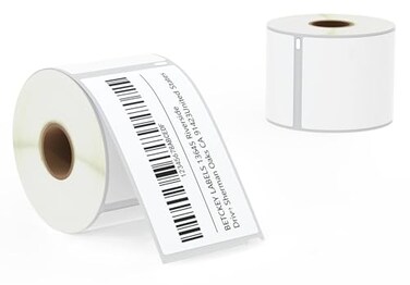 BETCKEY Compatible DYMO 30256 2516 x 4 Shipping Labels Perforated Compatible with DYMO Labelwriter 450 4XL Rollo Zebra Desktop Printers 2 Rolls600 Labels