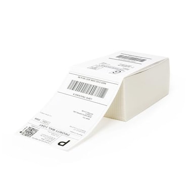 Buhbo 4 x 6 Direct Thermal Labels Perforated and BPA Free Compatible with Zebra Rollo Printers Commercial Grade White Shipping Labels 500 pcs