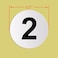 dealzEpic Number Stickers Number 2 Round Self Adhesive Stickers Set of 15 Sheets