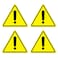 dealzEpic Yellow Triangle Exclamation Mark Sign Stickers Selfadhesive Peel and Stick Vinyl Label 10 CM 394 inches Pack of 4 Pcs