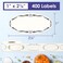DGBDPACK 400 Dissolvable Canning Labels for Mason Jars Small Pantry Labels 1 x 2 inch WaterSoluble Stickers8 Designs