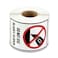 OfficeSmartLabels Do Not Use Blades to Open Labels 2 x 3 inch Rectangular 300 Labels Bold Texts Pictogram International Instruction Warning Stickers SemiGloss Coated Strong Adhesive