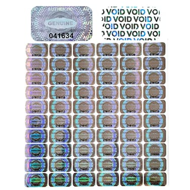 dose not apply 300 Pcs Authentic Hologram LabelsStickers Silver Transfer Tamper Evident Security Warranty Void SealsStickers High Security Proof with Unique Sequential Serial Numbering1X06 inch