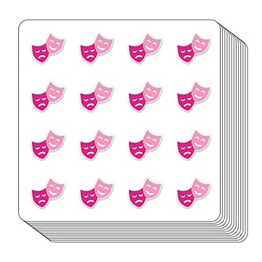 GUVSPTI Drama Masks Planner Stickers 05 Inch Theater Scrapbooking Arts Calendar Kids Crafting 208Pack