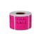 OfficeSmartLabels Final Sale Stickers No Returns No Refunds 15 x 15 Inch Square in Neon Pink for Retail Grocery Clearance Final Sales Garage Yard Sale Rummage Thrift Stores Labels 300 Labels per Roll