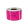 OfficeSmartLabels Final Sale Stickers No Returns No Refunds 15 x 15 Inch Square in Neon Pink for Retail Grocery Clearance Final Sales Garage Yard Sale Rummage Thrift Stores Labels 300 Labels per Roll