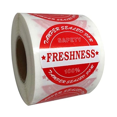reMarkable Food Delivery Tamper Evident Stickers Sealed for Freshness Labels 2 Inch Red Round Adhesive Stickers for Safe Food delivery 500 pcs