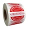 reMarkable Food Delivery Tamper Evident Stickers Sealed for Freshness Labels 2 Inch Red Round Adhesive Stickers for Safe Food delivery 500 pcs