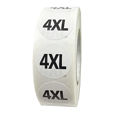 FuraHa 1000PCS 4XL Clothing Size Stickers Labels 78 Round Self Adhesive Size Stickers for Clothing T Shirts Retail