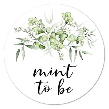 MAGJUCHE Greenery Mint to Be Stickers 1 Inch Wedding Party Favor Sticker Labels 120Pack