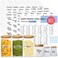 Hebayy 612 Script Pantry Food Labels Water Oil Resistant Pantry Label Stickers Food Jar Label for Organization and Storage