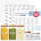 Hebayy 612 Script Pantry Food Labels Water Oil Resistant Pantry Label Stickers Food Jar Label for Organization and Storage